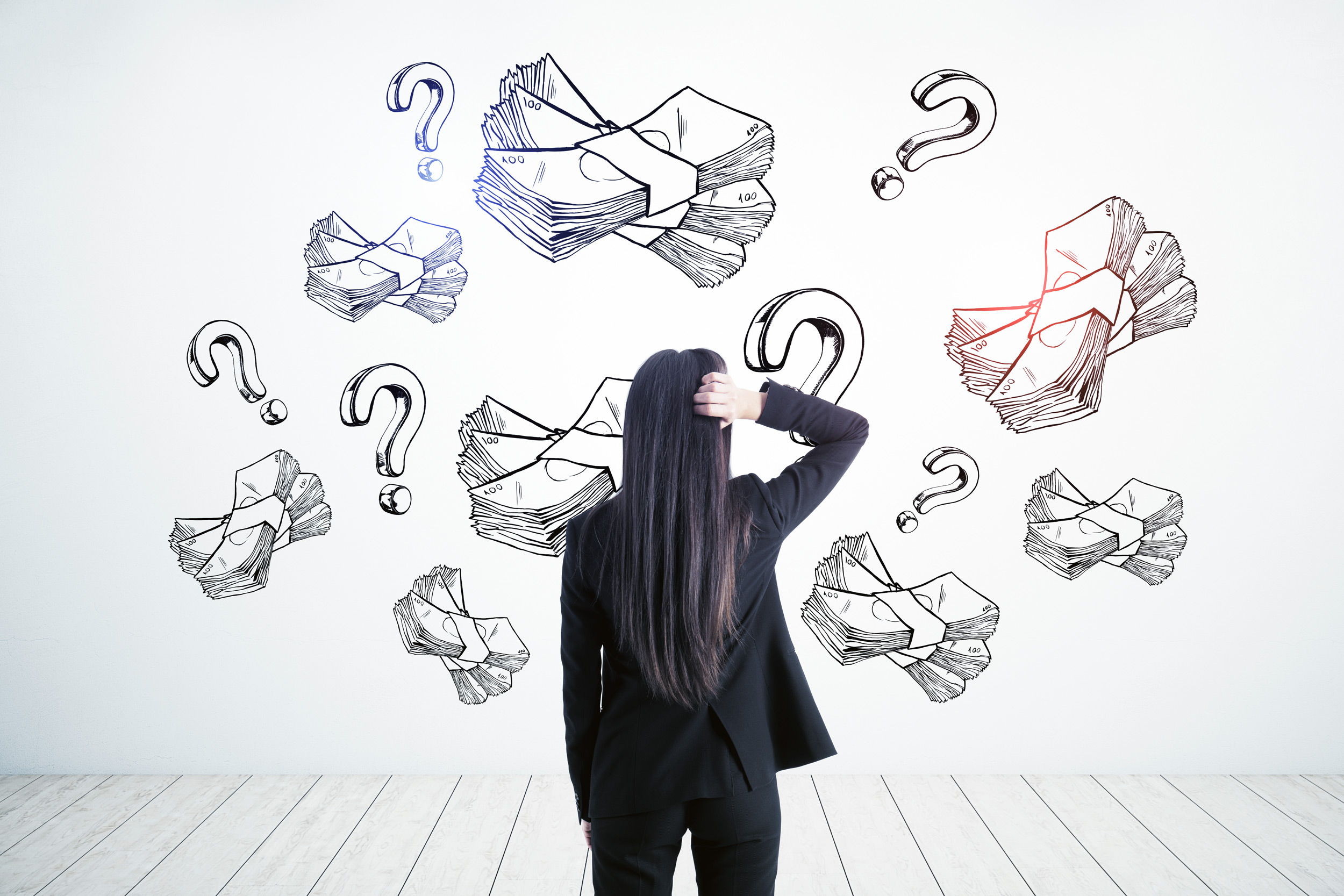 Woman with a lot of questions about loans.