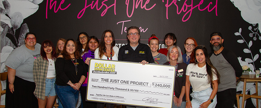 Chuck Brennan of Dollar Loan Center donating $240,000 to The Just One Project