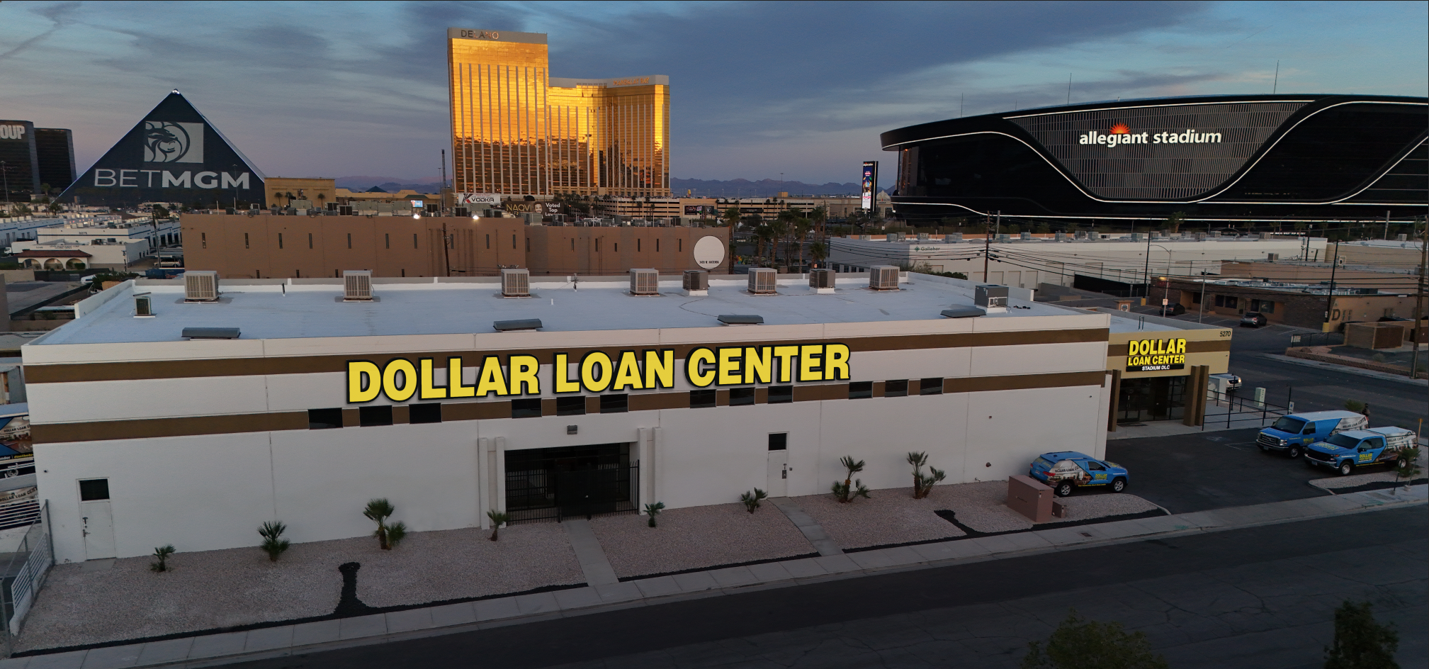 Dollar Loan Center "Stadium DLC" location within walking distance of Allegiant Stadium