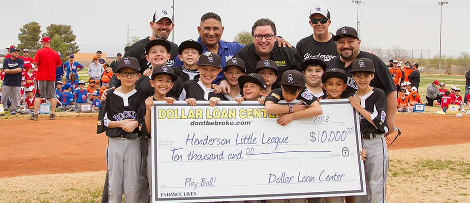 Dollar Loan Center donates $10,000 to the Henderson NV Little League