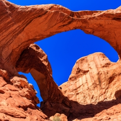 Iconic stone arches at Arches National Park in Utah